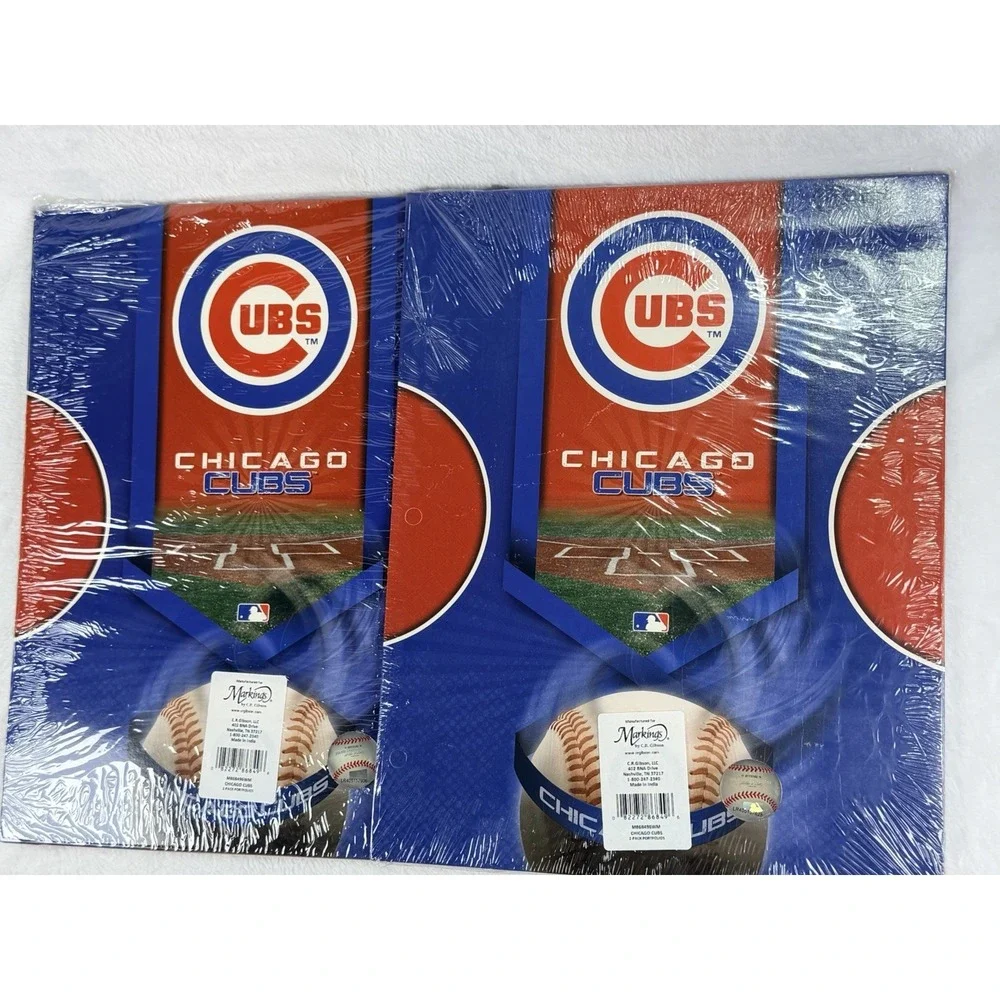 Chicago Cubs Baseball School Folders Set Of 4 New Sealed School Supplies
